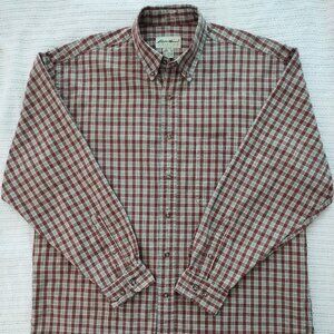 Eddie Bauer Men's Long Sleeve Button-Up Shirt - PLAID - LG (VGC)
